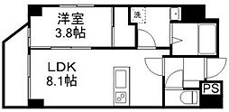 SPAZIO高砂 1LDKの間取図画像
