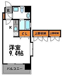 ローズモント・フレア舞鶴 ワンルームの間取図画像