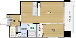 LIBERTYRTENJIN2 1LDKの間取図画像