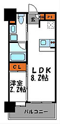 グランフォーレプライム平尾 1LDKの間取図画像