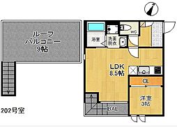 GRANDTIC Riz 高宮 2階