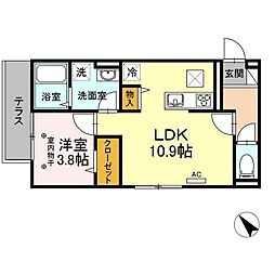 ファーストレジデンス野間 1LDKの間取図画像