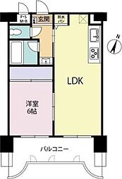 ニューライフ薬院 1LDKの間取図画像