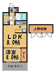 エステート・モアシャトー薬院 1LDKの間取図画像