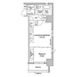 ブリリアンクラス高円寺 11階1LDKの間取り