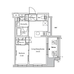 ザ・パークハビオ蕨 1LDKの間取図画像