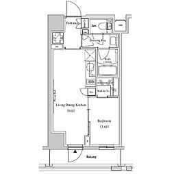 ザ・パークハビオ蕨 903 9階1LDKの間取り