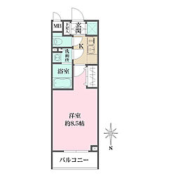 ソフィア哲学堂 1Kの間取図画像