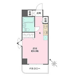 サイプレス北新宿 ワンルームの間取図画像