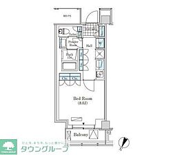 メルクマール京王笹塚レジデンス 14階1Kの間取り