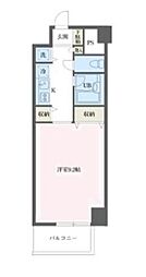 京王線 幡ヶ谷駅 徒歩5分の賃貸マンション 7階1Kの間取り