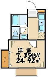 デザインコート久我山　2052 1階1Kの間取り