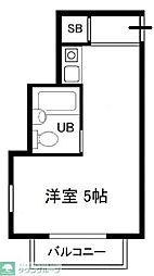 コート桜上水 3階1Kの間取り