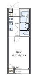 京王線 八幡山駅 徒歩9分の賃貸アパート 1階1Kの間取り