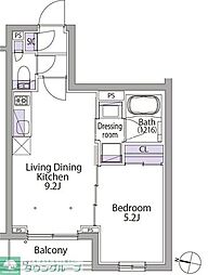 イプセ初台 1階1LDKの間取り