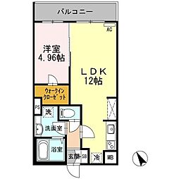 Callisto 1階1LDKの間取り