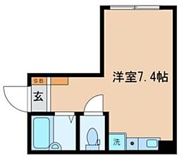 グランメゾン代田橋 2階ワンルームの間取り