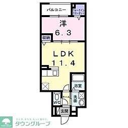 アガベ 2階1LDKの間取り