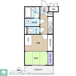 ＢＥＳ明大前コート 3階1Kの間取り