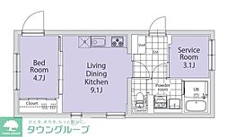 TASUKI杉並高井戸 3階1SLDKの間取り