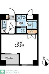 ラクラス杉並方南町 3階1Kの間取り
