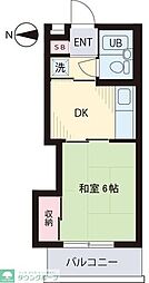 メゾン　カメリア 1階1DKの間取り