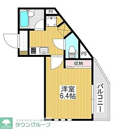 チェリーコート笹塚 1階1Kの間取り