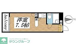 ラ・レジダンス・ド・エスパリエ 3階ワンルームの間取り