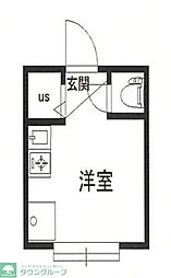 アーバンプレイス明大前 2階ワンルームの間取り