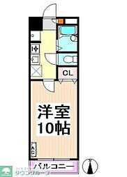 クレアトール 1Kの間取図画像