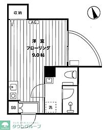 サザンパレス代田 ワンルームの間取図画像