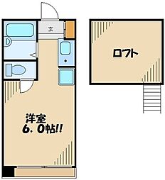 ラ・イール松原 ワンルームの間取図画像