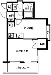 日神パレス桜上水 1DKの間取図画像