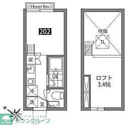 スタイル笹塚 ワンルームの間取図画像