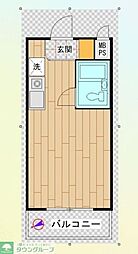 モナークマンション桜上水 ワンルームの間取図画像
