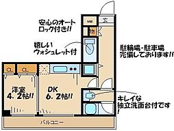 ガーラプレイス八幡山壱番館 1DKの間取図画像