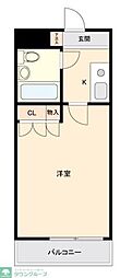 ラ・レジダンス・ド・パンデュール 1Kの間取図画像