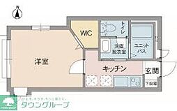 シャンブル 1Kの間取図画像