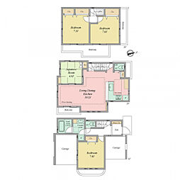 東急田園都市線 駒沢大学駅 徒歩18分 4LDKの間取り