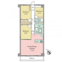 間取図画像 3LDK