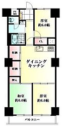 八本松マンション 3LDKの間取り