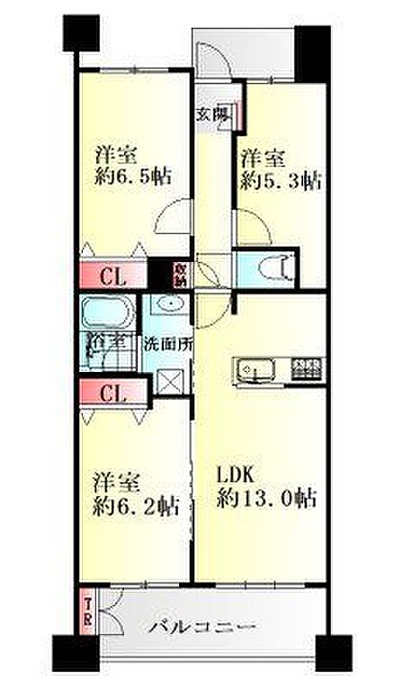 3LDK 間取り