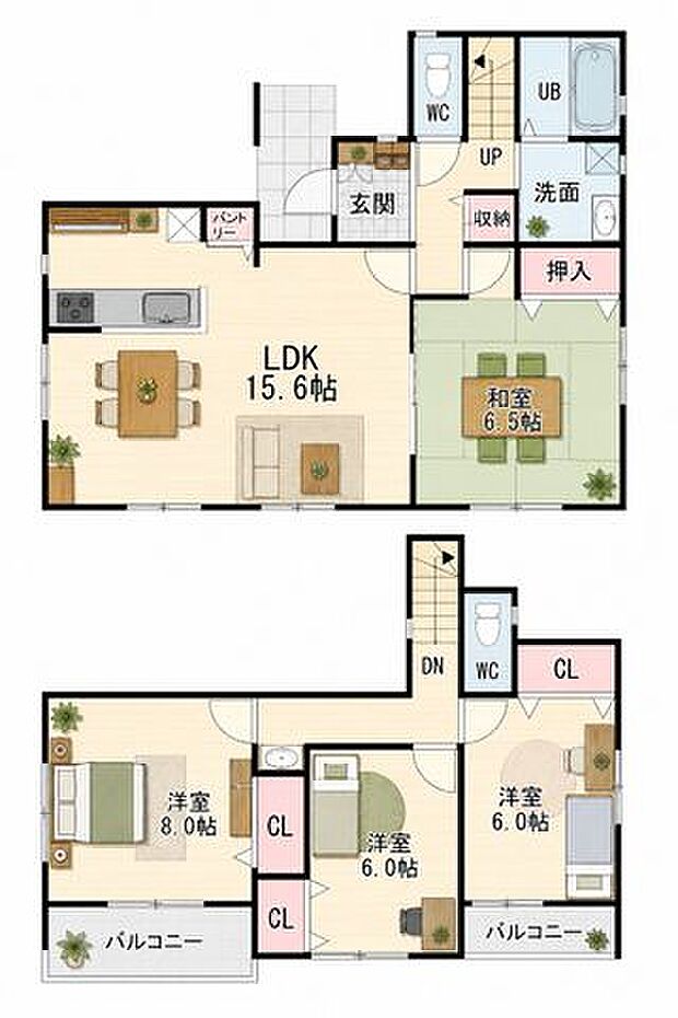 間取図(家具配置はイメージ・現況優先)