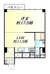 ネオプラザ北仙台 1LDKの間取図画像