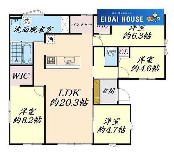 間取りを拡大表示