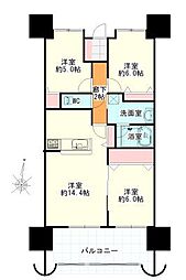アルコート泉中央 3LDKの間取図画像