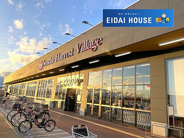 みやぎ生協仙台ハーベストビレッジ店 徒歩11分。 800m