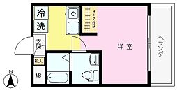 吉祥寺オリエントマンション 3階1Kの間取り