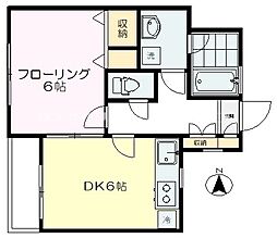 三鷹アミニティ3 1DKの間取図画像