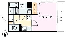 アークパレス 1Kの間取図画像